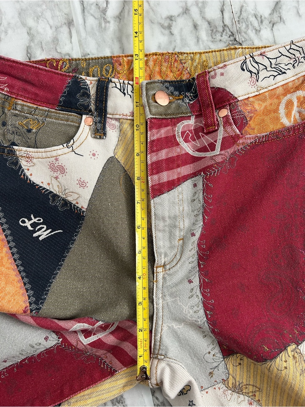 Lainey Wilson Collection By Wrangler Patchwork Print Bell Bottom Jeans - Picture 9 of 10